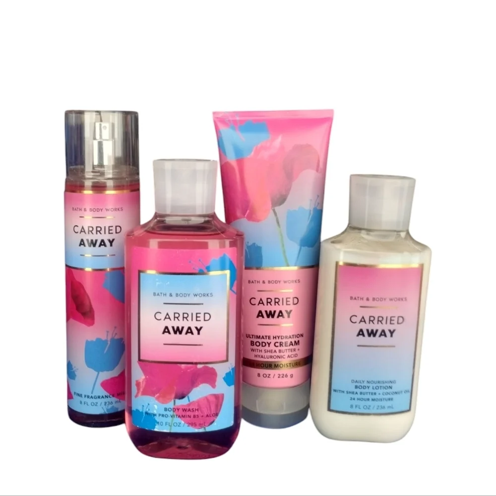 Bath and Body Works DISCONTINUED 4PCS Bundle of CARRIED AWAY  Raspberries Pear J
